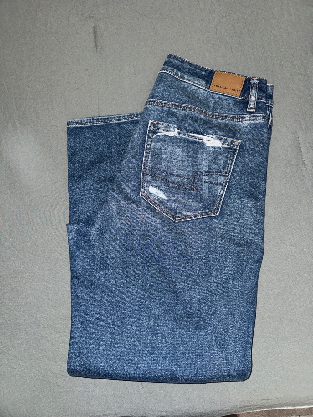 American Eagle Outfitters Men's Dark Blue Slim Straight Jeans